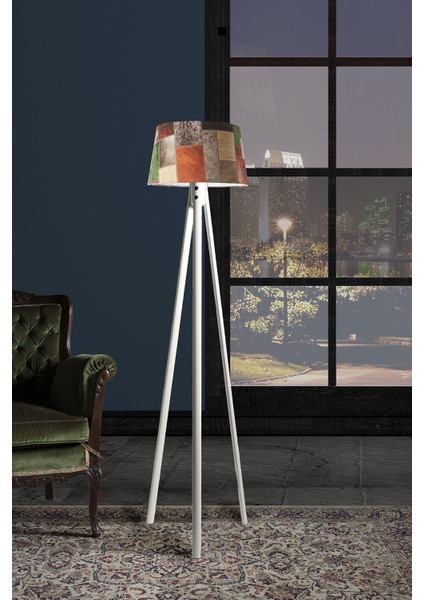 Oval 3 Ayak Tripod Lambader Abajur Avize Aydınlatma Ahşap Beyaz Ağaç Country Dekor Lamba Aplik Masif Doğal fiyatları