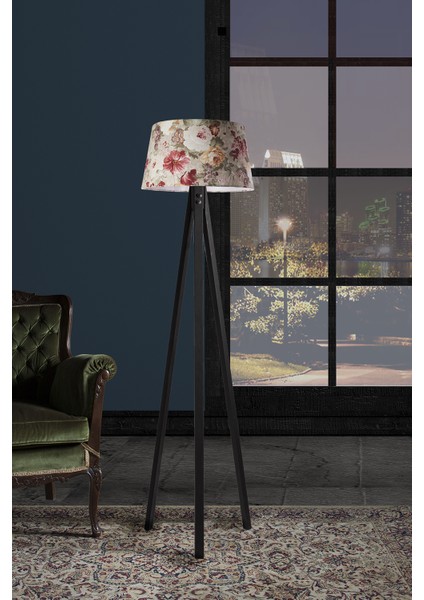 Düz 3 Ayak Tripod Lambader Abajur Avize Aydınlatma Ahşap Siyah Ağaç Country Dekor Lamba Aplik Masif Doğal fiyatları