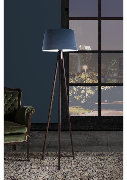 Oval 3 Ayak Tripod Lambader Abajur Avize Aydınlatma Ahşap Ceviz Ağaç Country Dekor Lamba Aplik Masif Doğal fiyatları