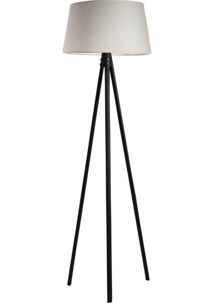 Oval 3 Ayak Tripod Lambader Abajur Avize Aydınlatma Ahşap Siyah Ağaç Country Dekor Lamba Aplik Masif Doğal