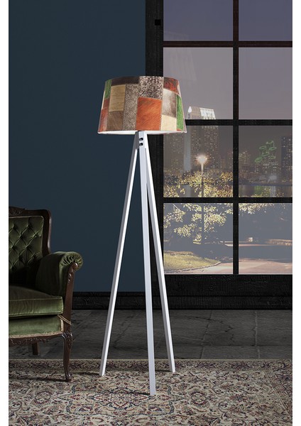 Düz 3 Ayak Tripod Lambader Abajur Avize Aydınlatma Ahşap Beyaz Ağaç Country Dekor Lamba Aplik Masif Doğal fiyatları