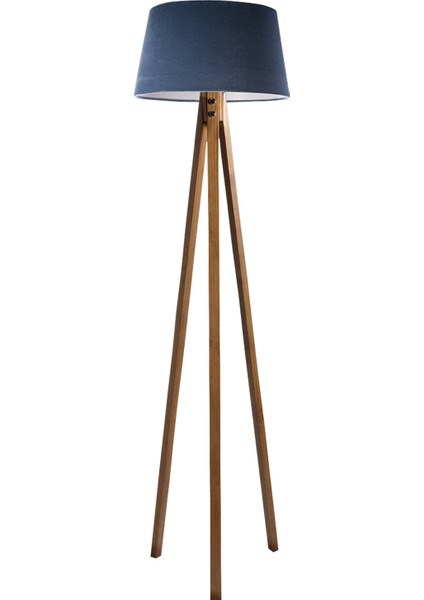 Düz 3 Ayak Tripod Lambader Abajur Avize Aydınlatma Ahşap Naturel Ağaç Country Dekor Lamba Aplik Masif Doğal