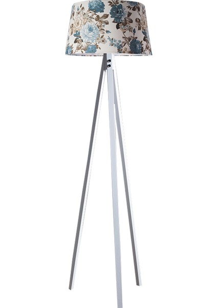 Düz 3 Ayak Tripod Lambader Abajur Avize Aydınlatma Ahşap Beyaz Ağaç Country Dekor Lamba Aplik Masif Doğal