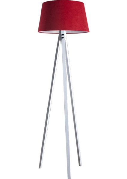Düz 3 Ayak Tripod Lambader Abajur Avize Aydınlatma Ahşap Beyaz Ağaç Country Dekor Lamba Aplik Masif Doğal