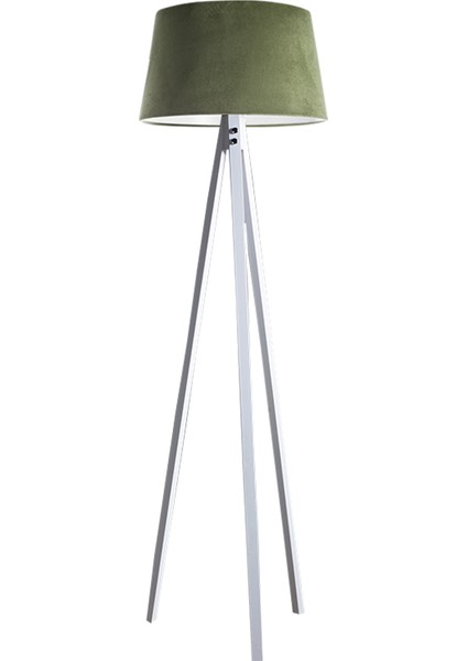 Düz 3 Ayak Tripod Lambader Abajur Avize Aydınlatma Ahşap Beyaz Ağaç Country Dekor Lamba Aplik Masif Doğal