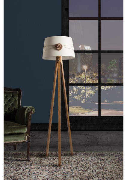 Düz 3 Ayak Tripod Lambader Abajur Avize Aydınlatma Ahşap Naturel Ağaç Country Dekor Lamba Aplik Masif Doğal fiyatları