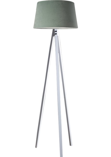 Düz 3 Ayak Tripod Lambader Abajur Avize Aydınlatma Ahşap Beyaz Ağaç Country Dekor Lamba Aplik Masif Doğal