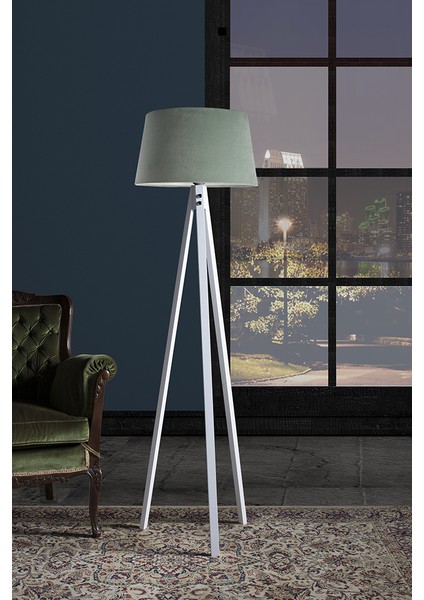 Düz 3 Ayak Tripod Lambader Abajur Avize Aydınlatma Ahşap Beyaz Ağaç Country Dekor Lamba Aplik Masif Doğal fiyatları