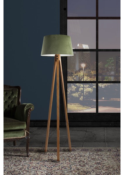 Düz 3 Ayak Tripod Lambader Abajur Avize Aydınlatma Ahşap Naturel Ağaç Country Dekor Lamba Aplik Masif Doğal fiyatları