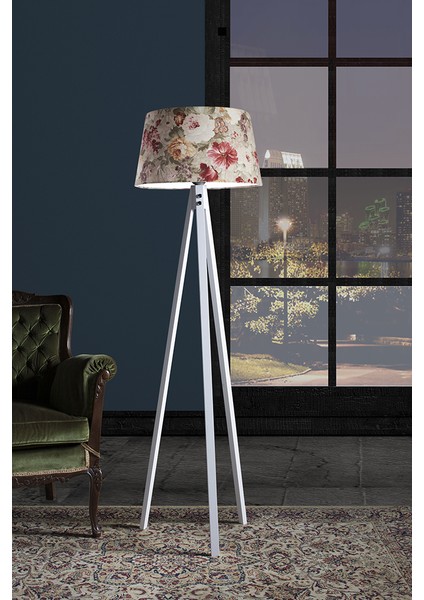 Düz 3 Ayak Tripod Lambader Abajur Avize Aydınlatma Ahşap Beyaz Ağaç Country Dekor Lamba Aplik Masif Doğal fiyatları