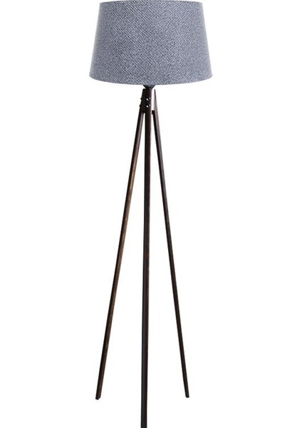 Oval 3 Ayak Tripod Lambader Abajur Köşe Lambası Ahaşap Ceviz Ağaç Dekor Lamba Aplik Ov Cvz Diva