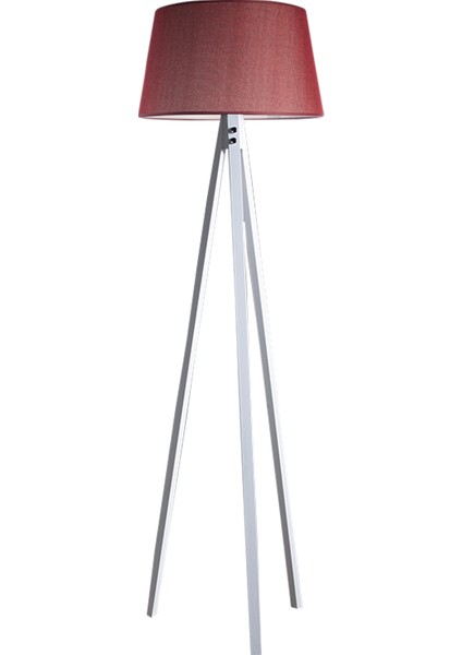 Düz 3 Ayak Tripod Lambader Abajur Avize Aydınlatma Ahşap Beyaz Ağaç Country Dekor Lamba Aplik Masif Doğal