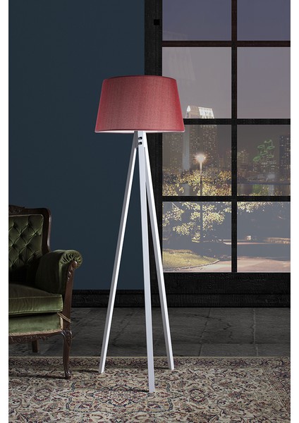 Düz 3 Ayak Tripod Lambader Abajur Avize Aydınlatma Ahşap Beyaz Ağaç Country Dekor Lamba Aplik Masif Doğal fiyatları