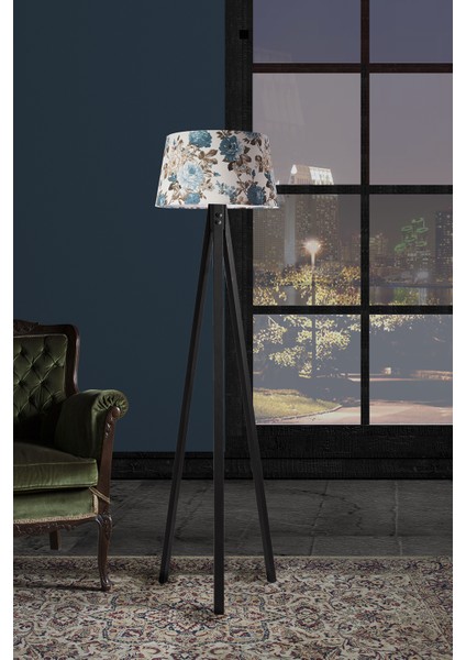 Düz 3 Ayak Tripod Lambader Abajur Avize Aydınlatma Ahşap Siyah Ağaç Country Dekor Lamba Aplik Masif Doğal fiyatları