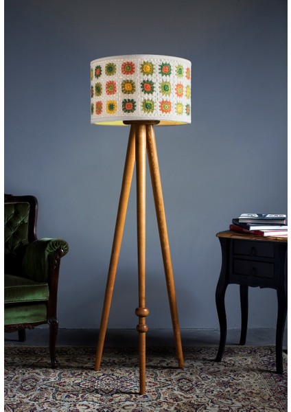 Round Leg Tripod Lambader Abajur Avize Aydınlatma Ahşap Naturel Ağaç Country Dekor Lamba Aplik Masif Doğal fiyatları