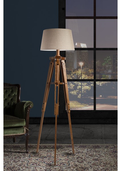 Piega Tripod Lambader Abajur Avize Aydınlatma Ahşap Naturel Ağaç Country Dekor Lamba Aplik Masif Doğal fiyatları