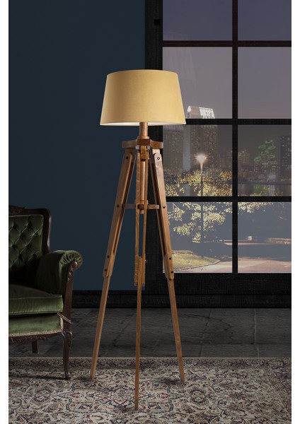 Piega Tripod Lambader Abajur Avize Aydınlatma Ahşap Naturel Ağaç Country Dekor Lamba Aplik Masif Doğal fiyatları