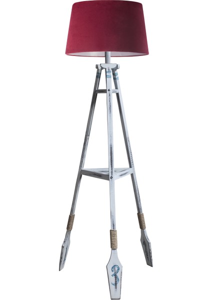 Remi Tripod Lambader Abajur Avize Aydınlatma Ahşap Fosil Eskitme Ağaç Country Dekor Lamba Aplik Masif Doğal