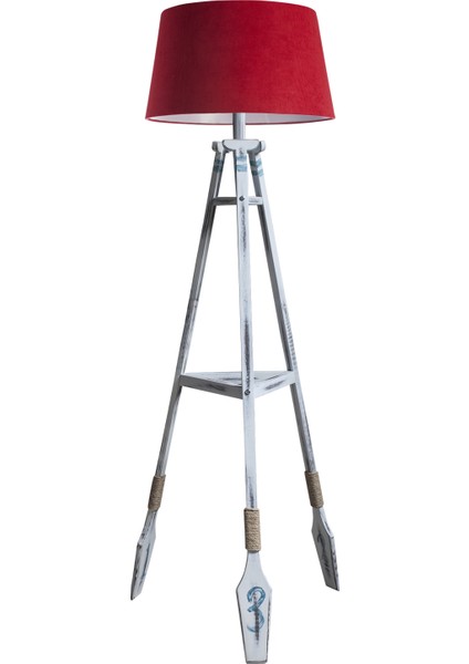 Remi Tripod Lambader Abajur Avize Aydınlatma Ahşap Fosil Eskitme Ağaç Country Dekor Lamba Aplik Masif Doğal