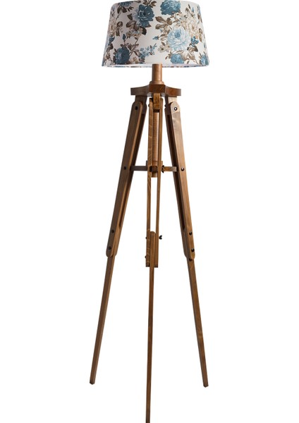 Piega Tripod Lambader Abajur Avize Aydınlatma Ahşap Naturel Ağaç Country Dekor Lamba Aplik Masif Doğal