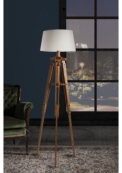 Piega Tripod Lambader Abajur Avize Aydınlatma Ahşap Naturel Ağaç Country Dekor Lamba Aplik Masif Doğal fiyatları