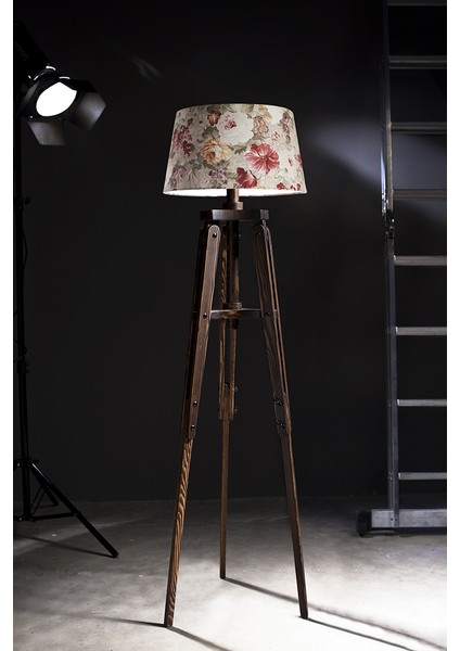 Piega Tripod Lambader Abajur Avize Aydınlatma Ahşap Ceviz Ağaç Country Dekor Lamba Aplik Masif Doğal fiyatları