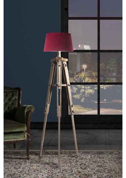 Piega Tripod Lambader Abajur Avize Aydınlatma Ahşap Ceviz Ağaç Country Dekor Lamba Aplik Masif Doğal fiyatları