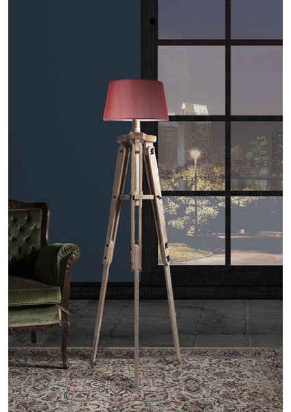 Piega Tripod Lambader Abajur Avize Aydınlatma Ahşap Ceviz Ağaç Country Dekor Lamba Aplik Masif Doğal fiyatları