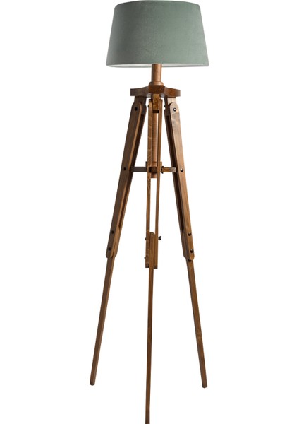 Piega Tripod Lambader Abajur Avize Aydınlatma Ahşap Naturel Ağaç Country Dekor Lamba Aplik Masif Doğal