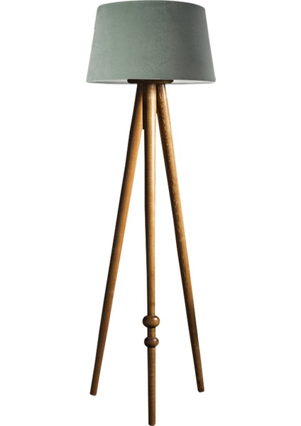 Round Leg Tripod Lambader Abajur Avize Aydınlatma Ahşap Naturel Ağaç Country Dekor Lamba Aplik Masif Doğal