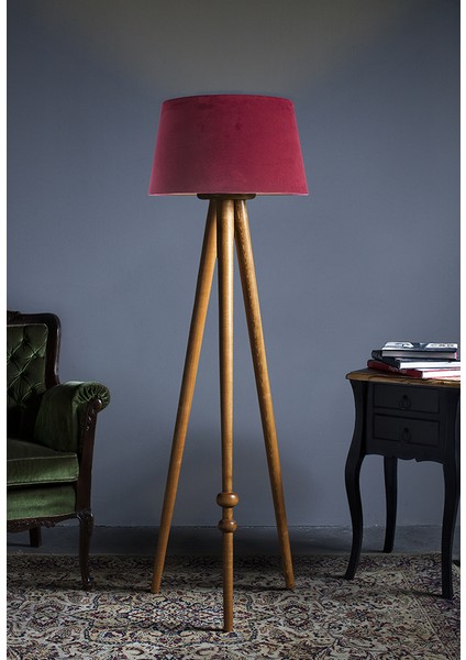 Round Leg Tripod Lambader Abajur Avize Aydınlatma Ahşap Naturel Ağaç Country Dekor Lamba Aplik Masif Doğal fiyatları