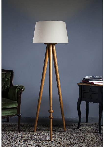 Round Leg Tripod Lambader Abajur Avize Aydınlatma Ahşap Naturel Ağaç Country Dekor Lamba Aplik Masif Doğal fiyatları