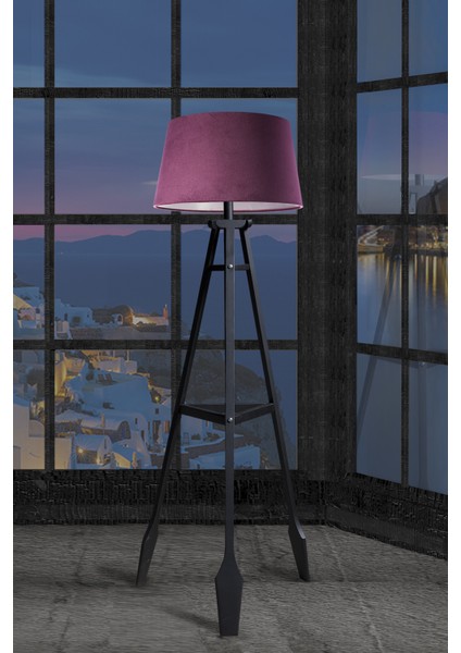 Remi Tripod Lambader Abajur Avize Aydınlatma Ahşap Siyah Ağaç Country Dekor Lamba Aplik Masif Doğal modelleri