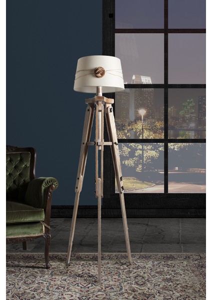 Piega Tripod Lambader Abajur Avize Aydınlatma Ahşap Ceviz Ağaç Country Dekor Lamba Aplik Masif Doğal fiyatları