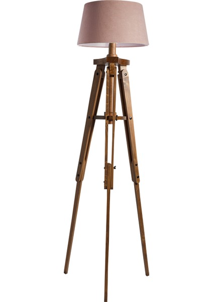 Piega Tripod Lambader Abajur Avize Aydınlatma Ahşap Naturel Ağaç Country Dekor Lamba Aplik Masif Doğal