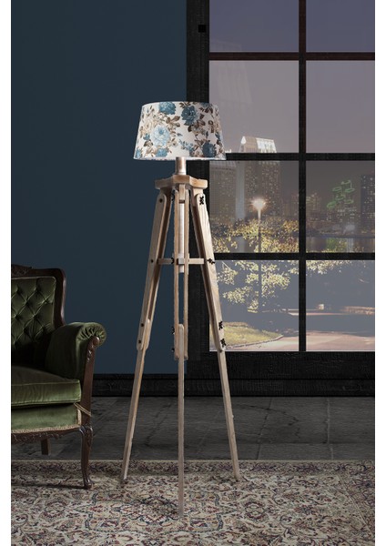 Piega Tripod Lambader Abajur Avize Aydınlatma Ahşap Ceviz Ağaç Country Dekor Lamba Aplik Masif Doğal fiyatları