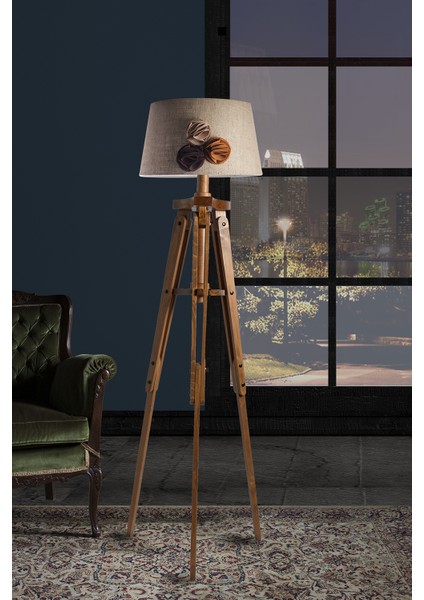 Piega Tripod Lambader Abajur Avize Aydınlatma Ahşap Naturel Ağaç Country Dekor Lamba Aplik Masif Doğal fiyatları
