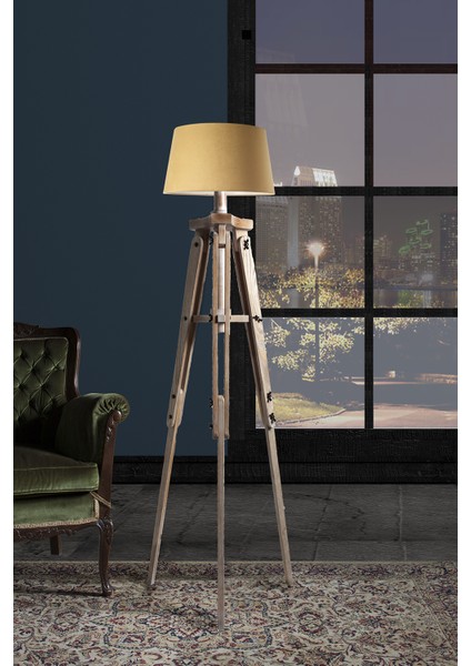 Piega Tripod Lambader Abajur Avize Aydınlatma Ahşap Ceviz Ağaç Country Dekor Lamba Aplik Masif Doğal fiyatları