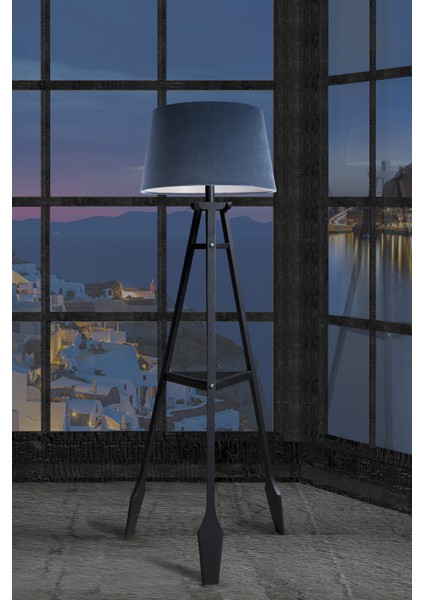 Remi Tripod Lambader Abajur Avize Aydınlatma Ahşap Siyah Ağaç Country Dekor Lamba Aplik Masif Doğal fiyatları