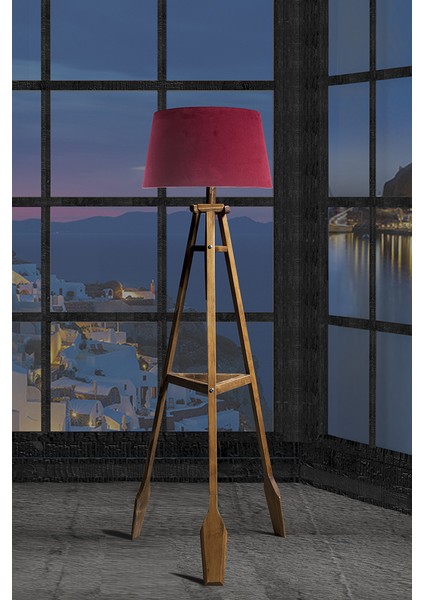Remi Tripod Lambader Abajur Avize Aydınlatma Ahşap Naturel Ağaç Country Dekor Lamba Aplik Masif Doğal fiyatları