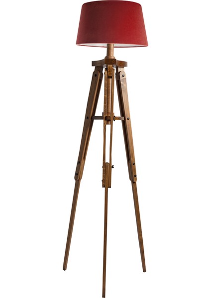 Piega Tripod Lambader Abajur Avize Aydınlatma Ahşap Naturel Ağaç Country Dekor Lamba Aplik Masif Doğal