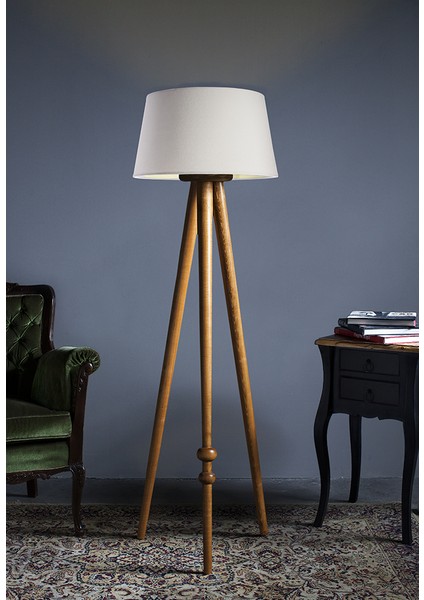 Round Leg Tripod Lambader Abajur Avize Aydınlatma Ahşap Naturel Ağaç Country Dekor Lamba Aplik Masif Doğal fiyatları