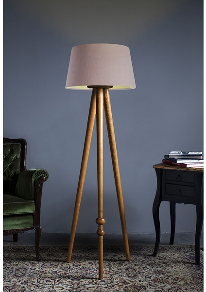 Round Leg Tripod Lambader Abajur Avize Aydınlatma Ahşap Naturel Ağaç Country Dekor Lamba Aplik Masif Doğal fiyatları