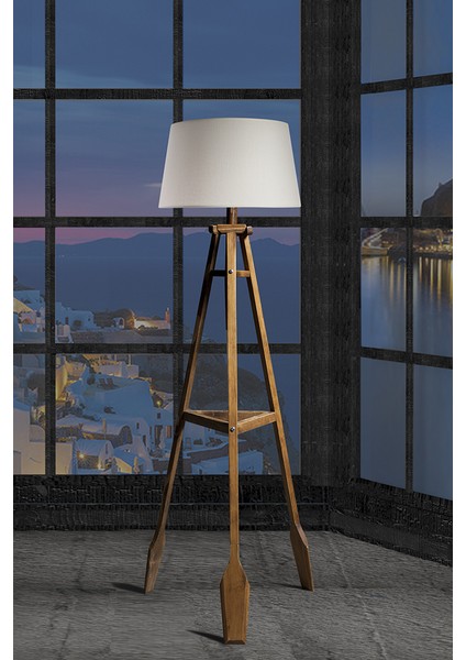 Remi Tripod Lambader Abajur Avize Aydınlatma Ahşap Naturel Ağaç Country Dekor Lamba Aplik Masif Doğal fiyatları