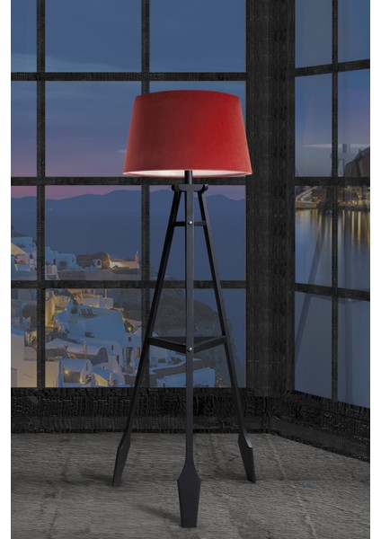 Remi Tripod Lambader Abajur Avize Aydınlatma Ahşap Siyah Ağaç Country Dekor Lamba Aplik Masif Doğal modelleri