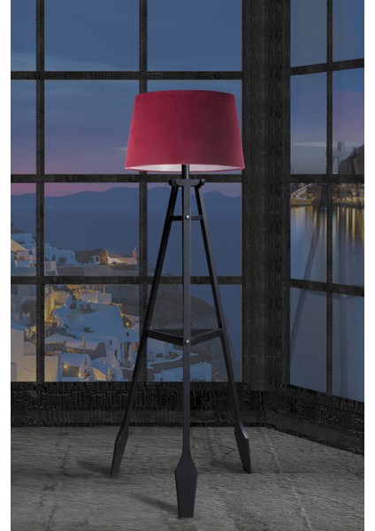 Remi Tripod Lambader Abajur Avize Aydınlatma Ahşap Siyah Ağaç Country Dekor Lamba Aplik Masif Doğal modelleri