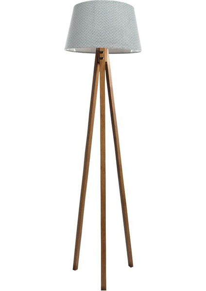 Düz 3 Ayak Tripod Lambader Abajur Avize Aydınlatma Ahşap Naturel Ağaç Country Dekor Lamba Aplik Masif Doğal