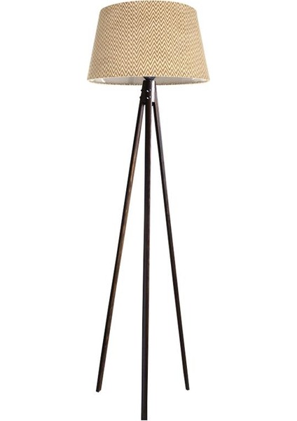 Oval 3 Ayak Tripod Lambader Abajur Köşe Lambası Ahşap Ceviz Ağaç Country Dekor Lamba Aplik Masif Doğal indirimleri