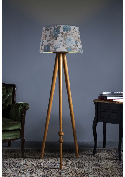 Round Leg Tripod Lambader Abajur Avize Aydınlatma Ahşap Naturel Ağaç Country Dekor Lamba Aplik Masif Doğal fiyatları