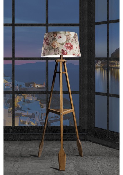 Remi Tripod Lambader Abajur Avize Aydınlatma Ahşap Naturel Ağaç Country Dekor Lamba Aplik Masif Doğal fiyatları